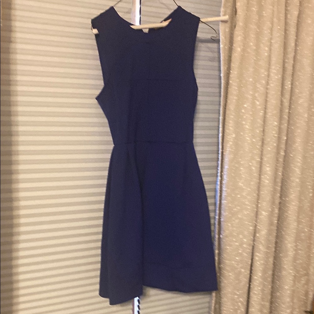 Forever 21 Blue Sheath Mini Dress Crew Neck Sleeveless